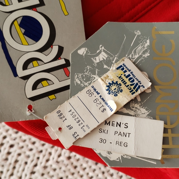 Vintage men's ski pants 30 red NWT - Picture 8 of 9